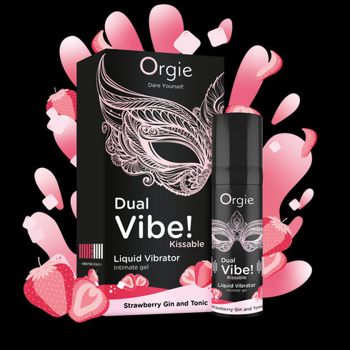 Orgie Dual Vibe Kissable Gel Strawberry Gin & Tonic 15ml