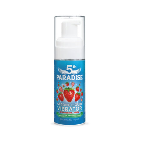 5th Paradise Strong Liquid Vibrator Strawberry 1 fl oz