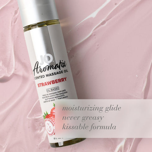 JO Aromatix Massage Oil Strawberry 4 fl.oz