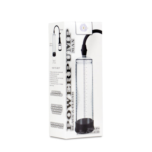 B-Series Power Pump Max Black & Clear Penis Enlarger