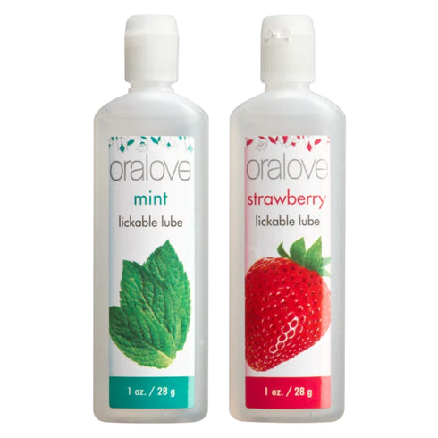 Doc Johnson Oralove Delicious Duo Lickable Strawberry & Mint