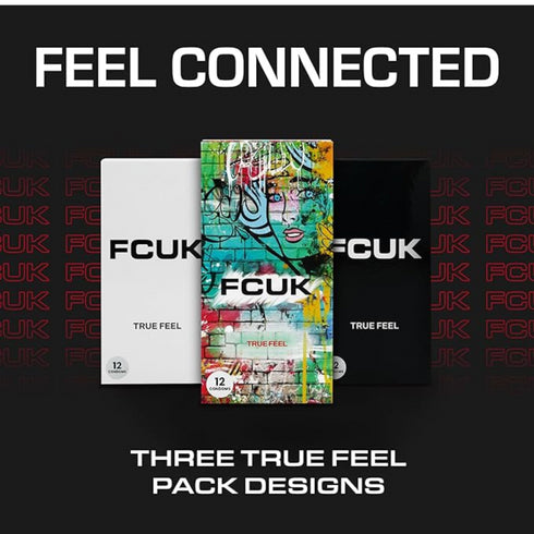 FCUK True Feel Condoms Graffiti Design Box 12