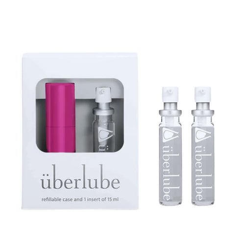 überlube Pink Good-to-Go Traveler Set & Two Refills 15ml
