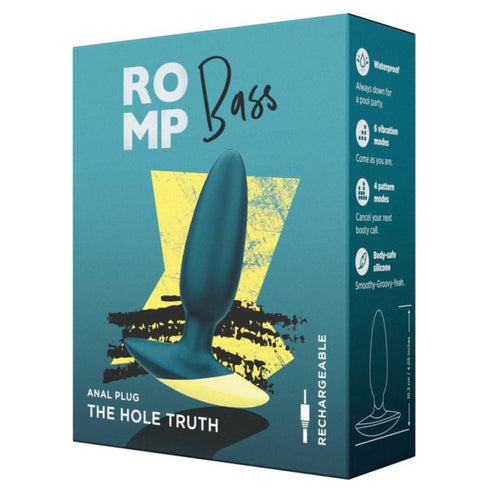ROMP Bass Vibrating Anal Plug Teal