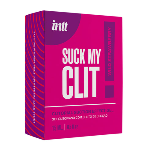 intt Suck My Clit Wild Strawberry Suction Effect Gel 0.5 fl oz