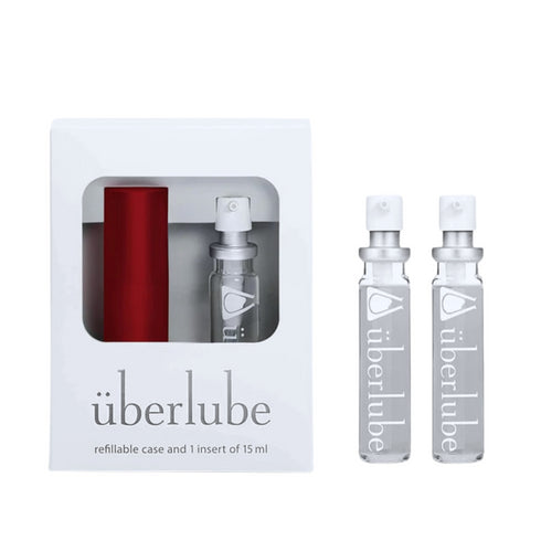 überlube Red Good-to-Go Traveler Set & Two Refills 15ml