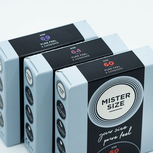 Mister Size Large Condoms Sampler 3 Boxes x 3