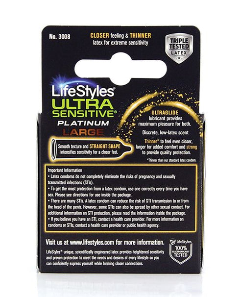LifeStyles Ultra Sensitive Platinum Large Box 3