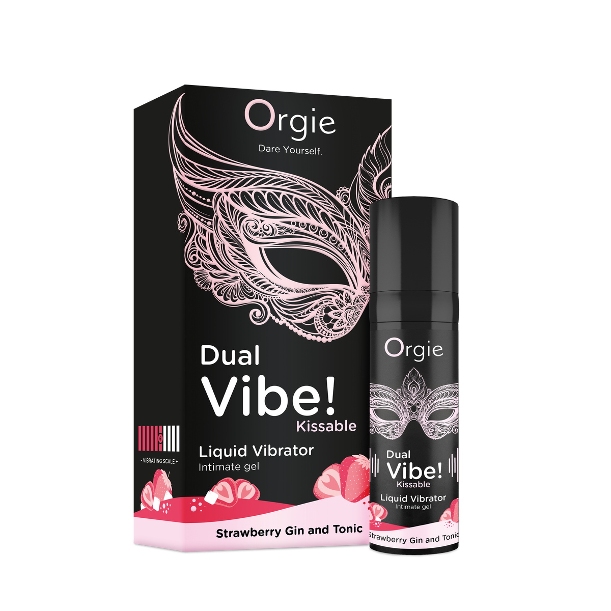 Orgie Dual Vibe Kissable Gel Strawberry Gin & Tonic 0.5 fl oz