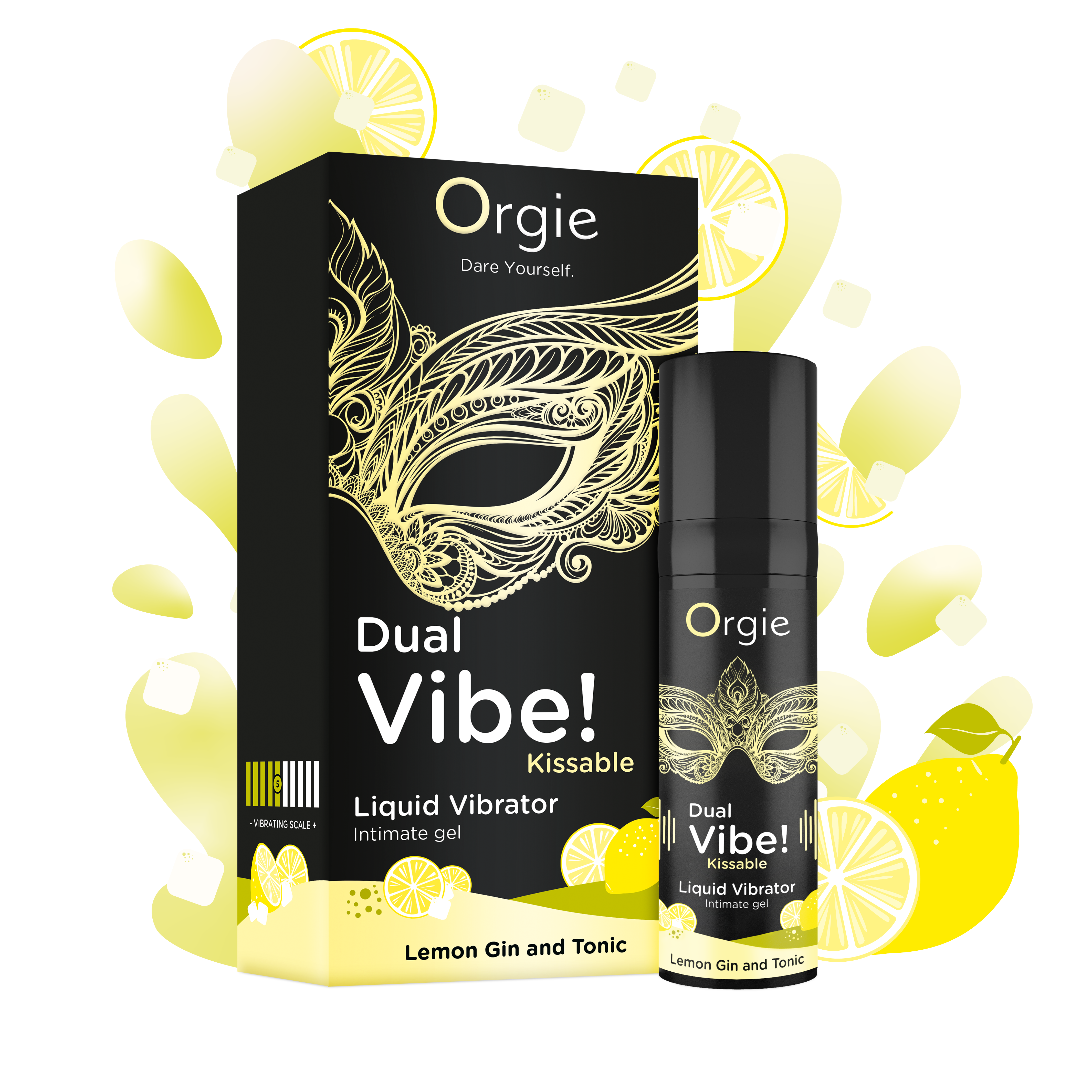 Orgie Dual Vibe Kissable Gel Lemon Gin & Tonic 15ml Secondary image