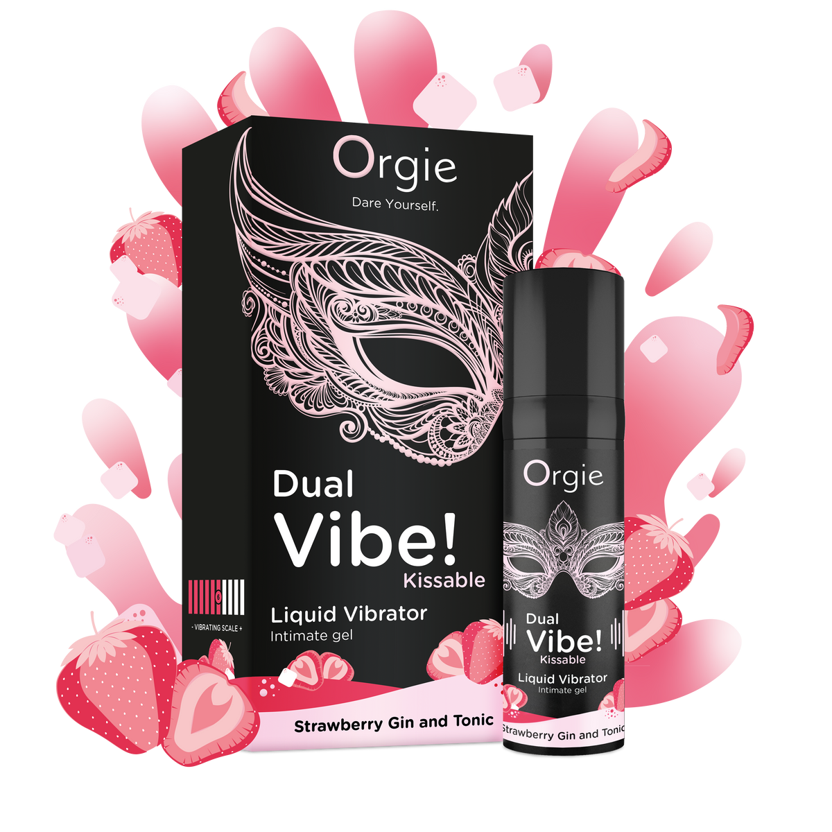 Orgie Dual Vibe Kissable Gel Strawberry Gin & Tonic 0.5 fl oz