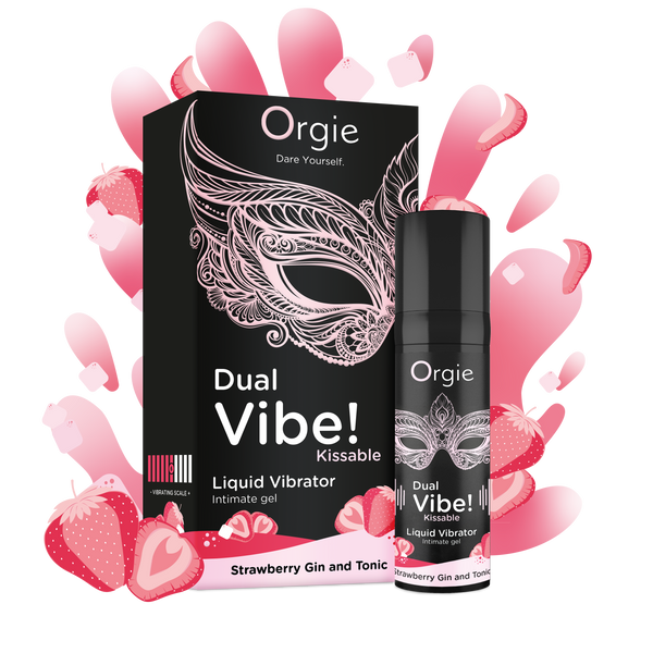 Orgie Dual Vibe Kissable Gel Strawberry Gin & Tonic 0.5 fl oz