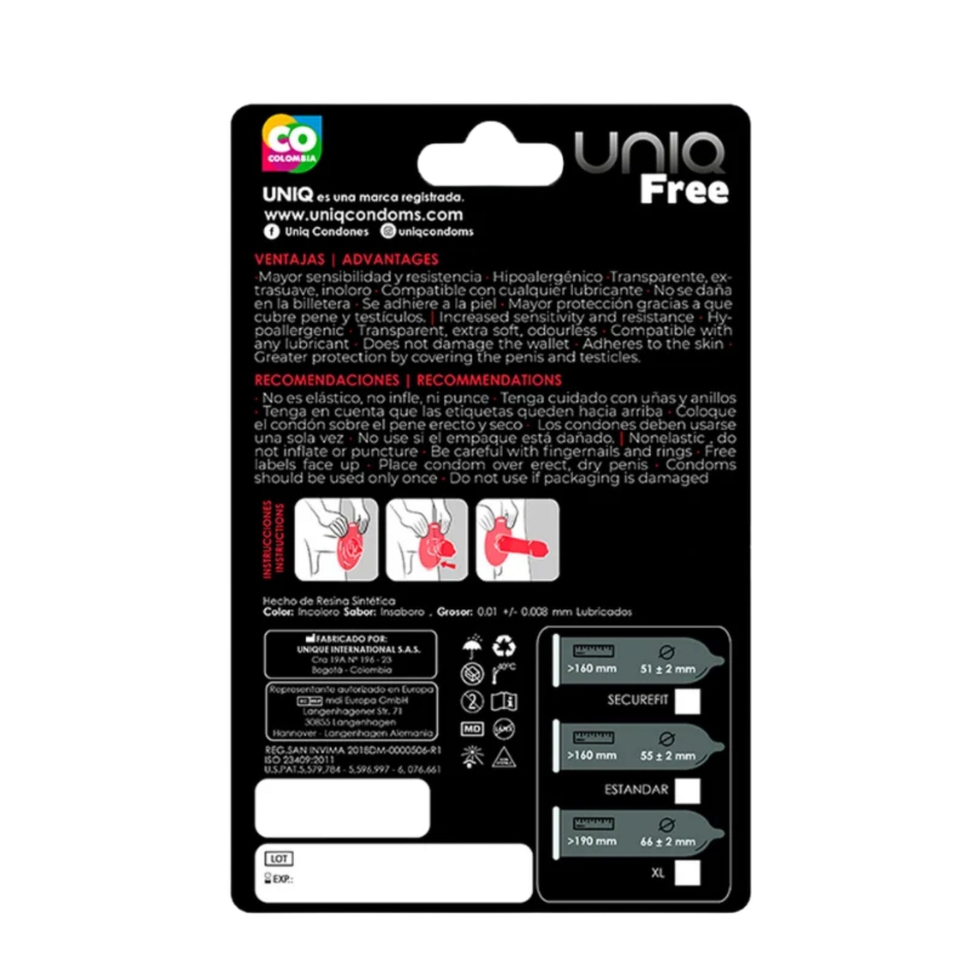 Uniq Free condoms 3 Pack Secondary image