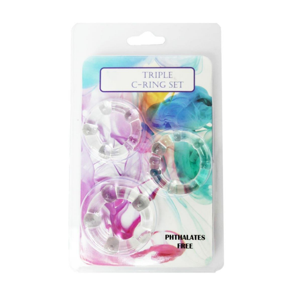 B-Series C-Ring Crystal Clear 3-Pack | WorldCondoms