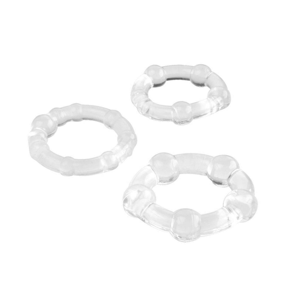 B-Series C-Ring Crystal Clear 3-Pack | WorldCondoms