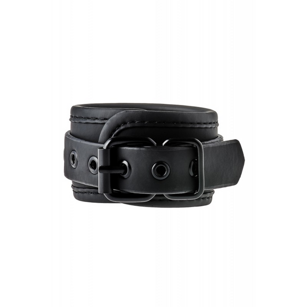 A single black, Blaze Luxury Fetish Hand Cuff, shown on a white background