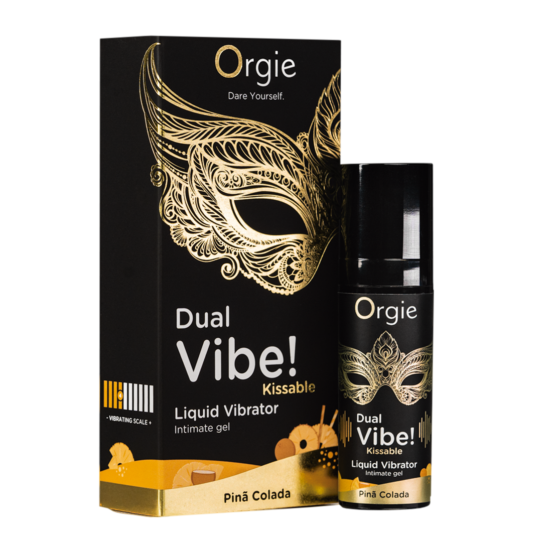 Orgie Dual Vibe Kissable Gel Pina Colada 0.5 fl oz Main image