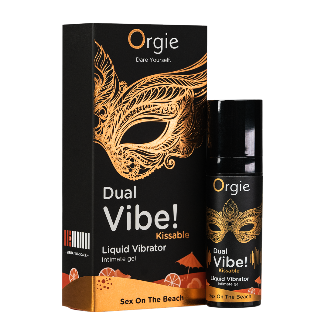 Orgie Dual Vibe Kissable Gel Sex on The Beach 0.5 fl oz
