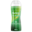 A front-facing image t of a 200ml bottle of Durex Massage Lube with Aloe Vera. The bottle has a curved, ergonomic design with a green and yellow gradient label featuring a graphic of an aloe vera leaf and Polish text describing it as a soothing intimate and massage gel.