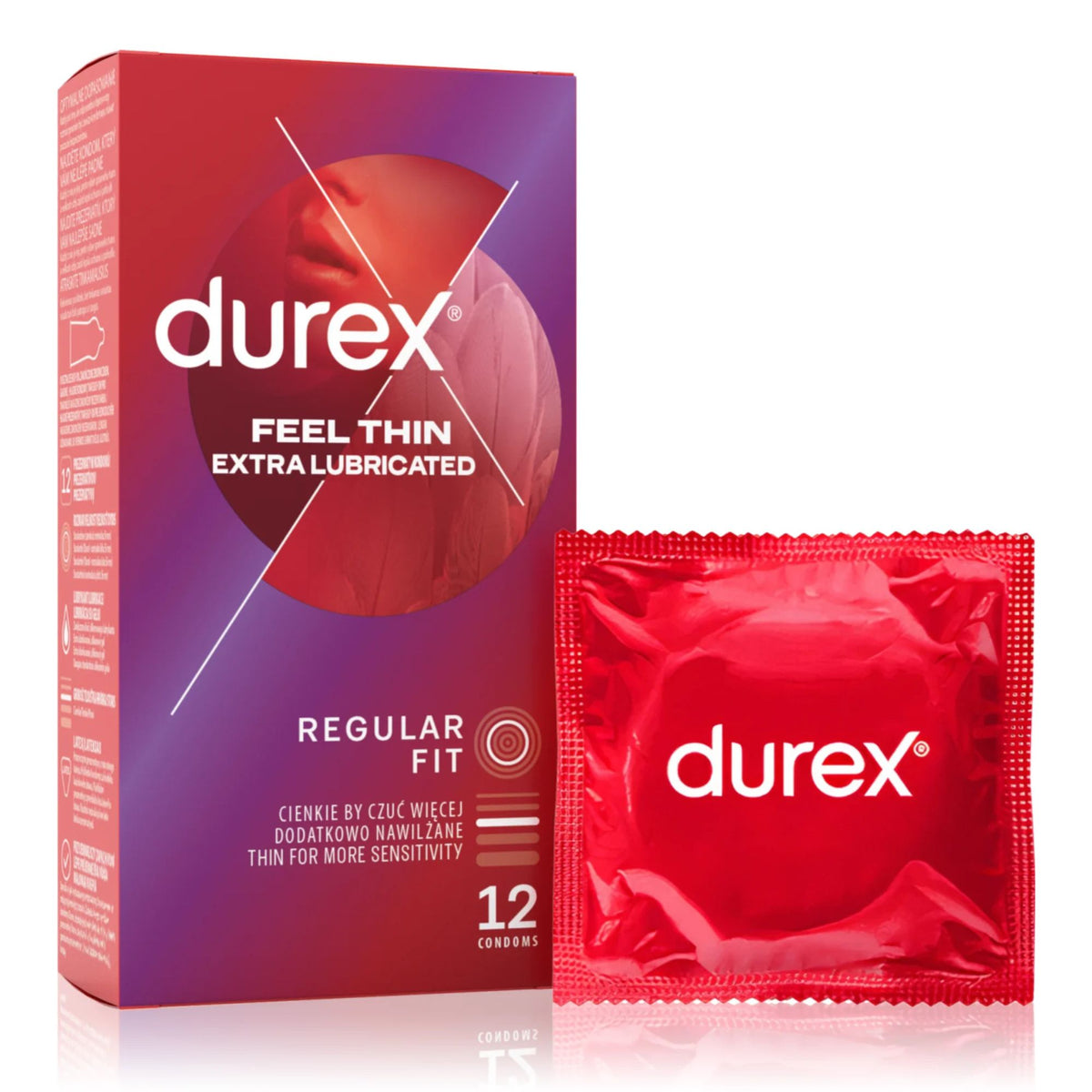 Durex Thin Feel Extra Lubricated 12 Pack Main image
