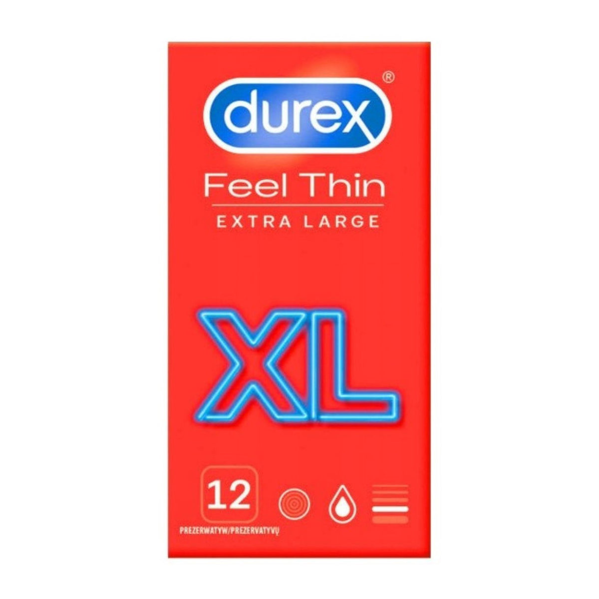 Durex Thin Feel XL 12 Pack Main image