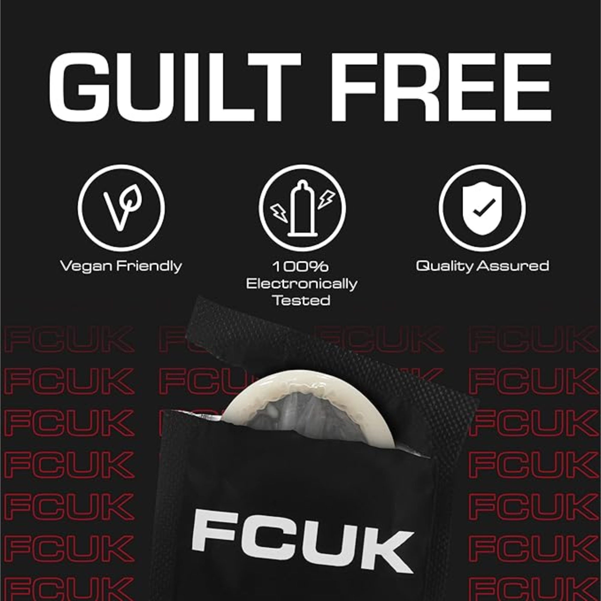 FCUK True Feel Condoms Black 12 Pack Secondary image