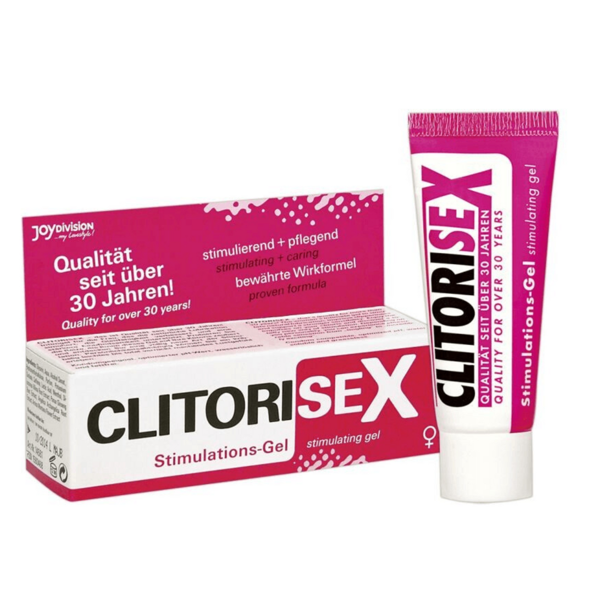 JOYDIVISION Clitorisex Stimulating Gel 1.35 fl.oz tube and box Main image
