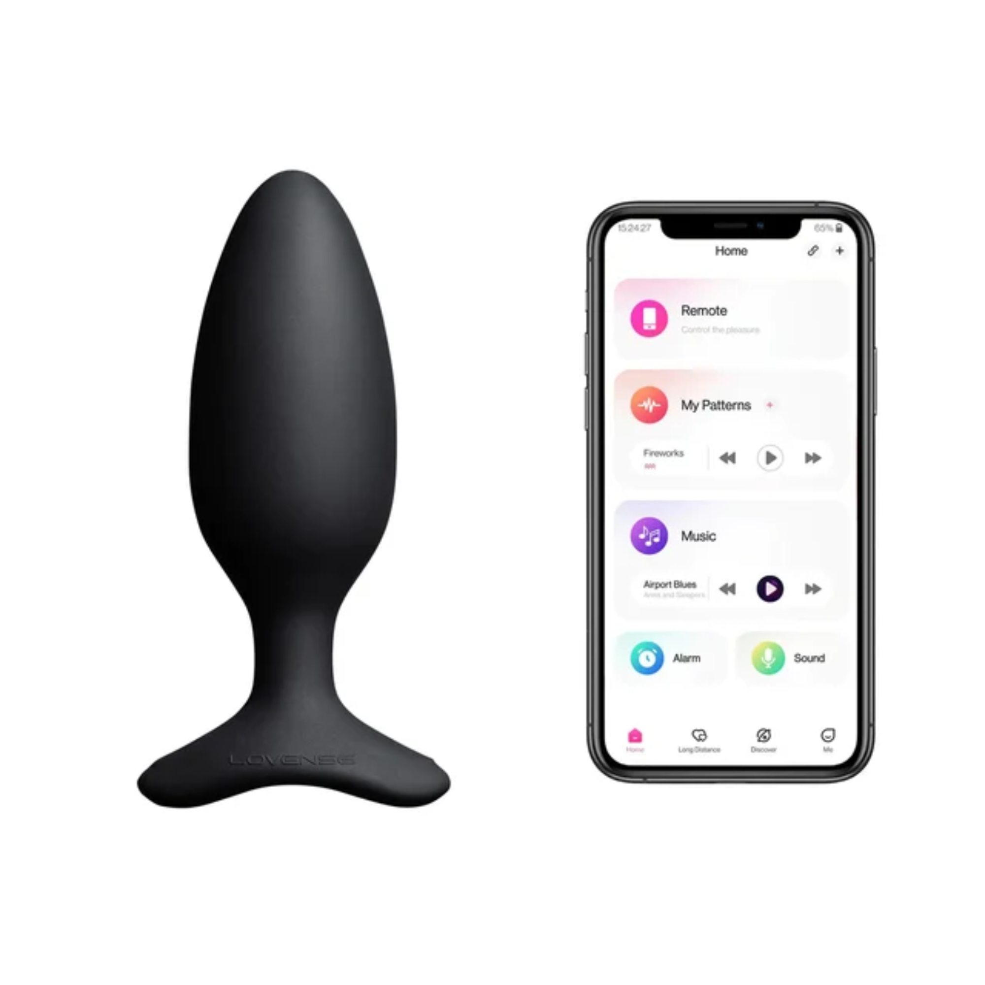 Lovense Hush 2 Remote App-Controlled 1.75" Butt Plug Black Secondary image