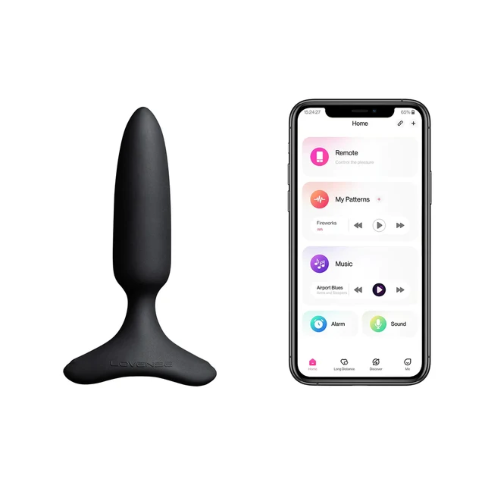 Lovense Hush 2 Remote App-Controlled 1" Butt Plug Black Secondary image