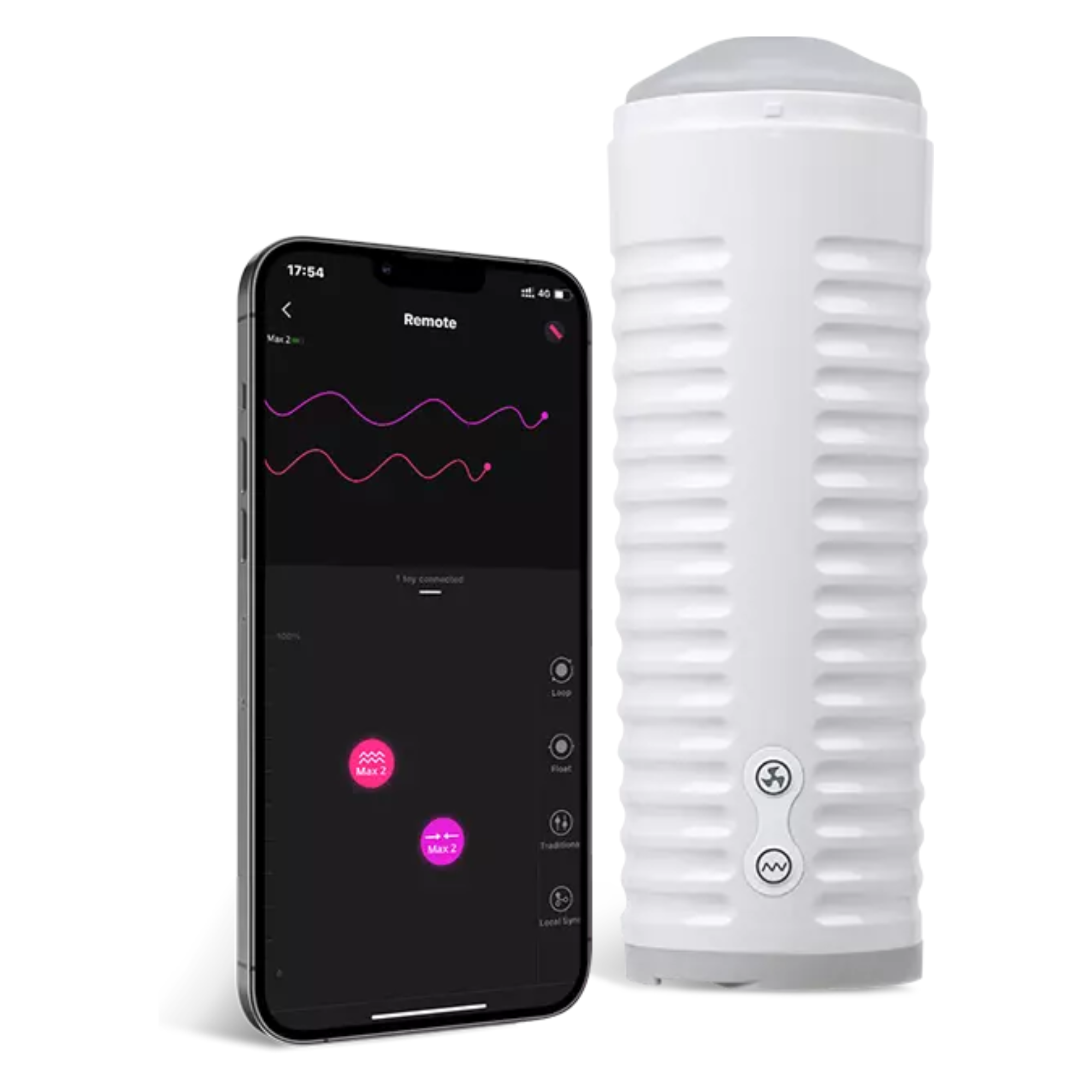 Lovense Max 2 Remote Controlled Male Masturbator White Secondary image
