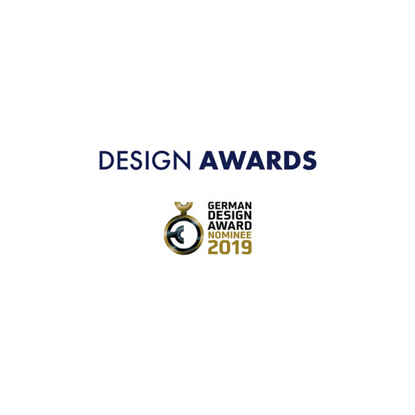 Graphic showing the German Design Award Nominee 2019 emblem for the Satisfyer Pro 2 Generation 2.