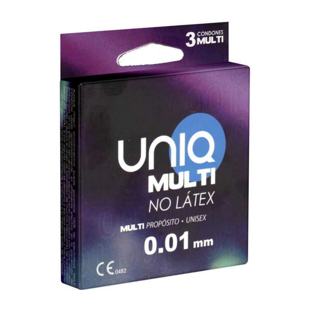 UNIQ Multi No Latex condoms 0.01mm, 3 pack box Main image