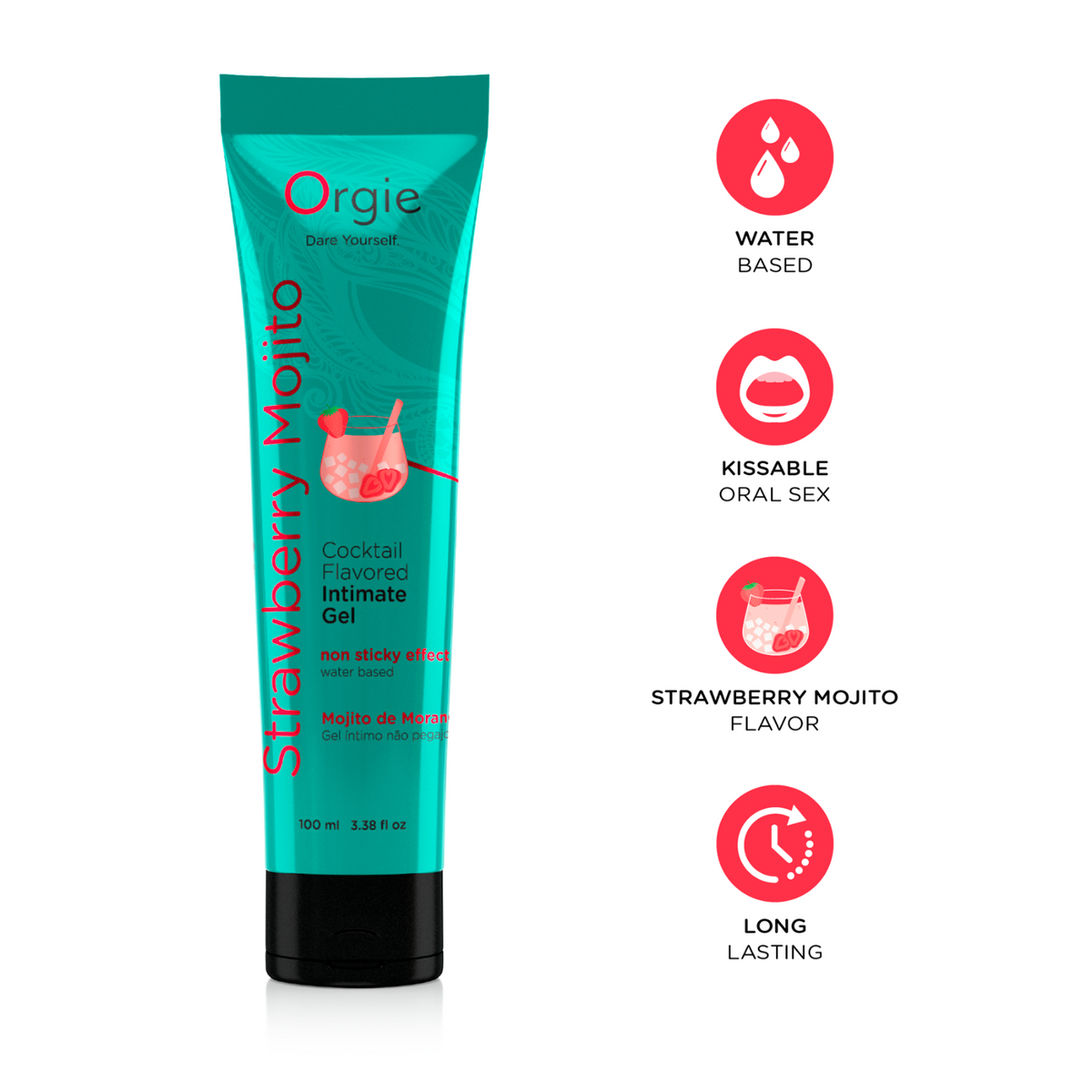 Orgie Lube Tube Cocktail Strawberry Mojito