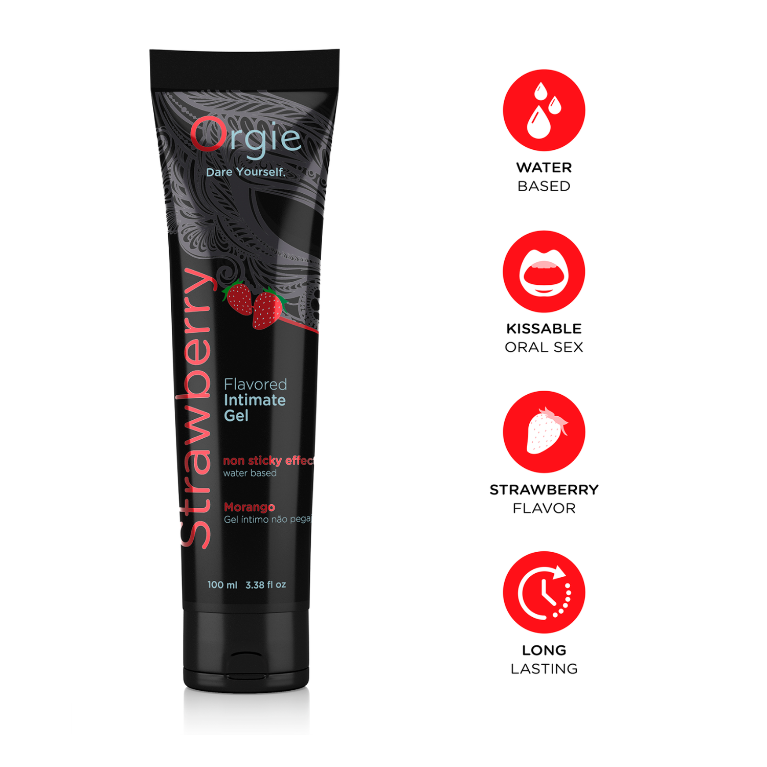 Orgie Lube Tube Strawberry 100ml Secondary image