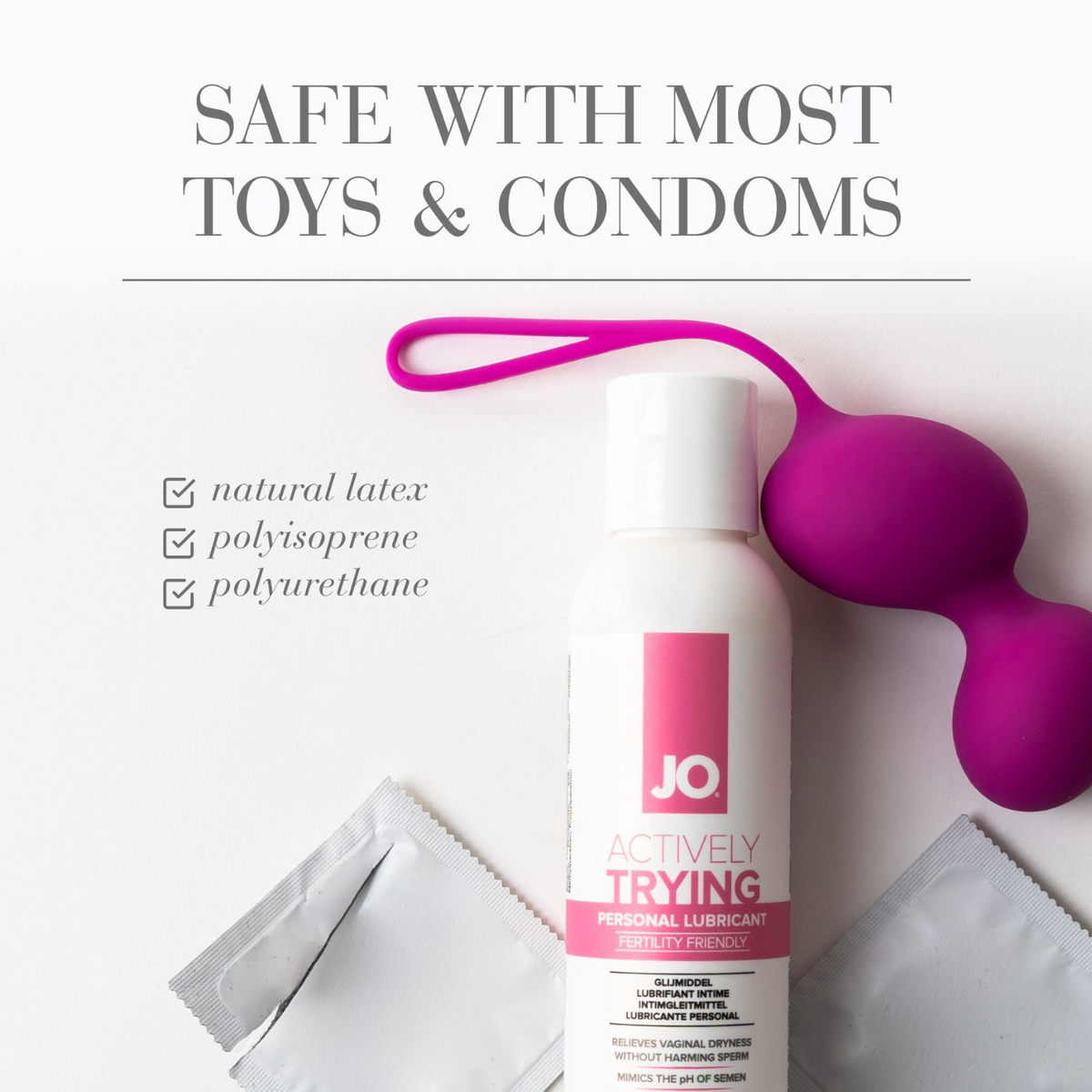 JO Actively Trying Fertility Friendly Water-Based Personal Lubricant 4 fl oz safe to use