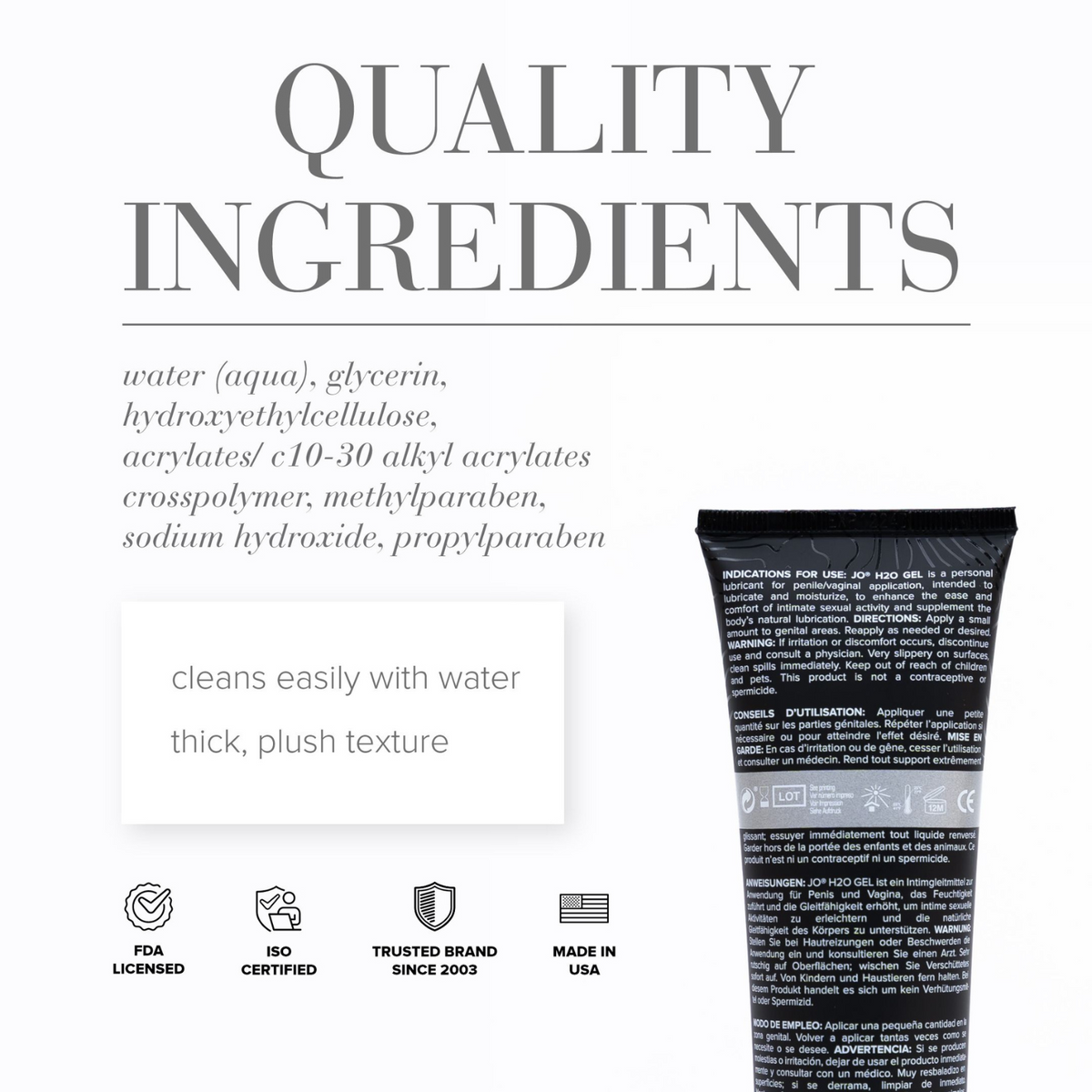 JO H2O Gel Original Lubricant Water-Based - quality