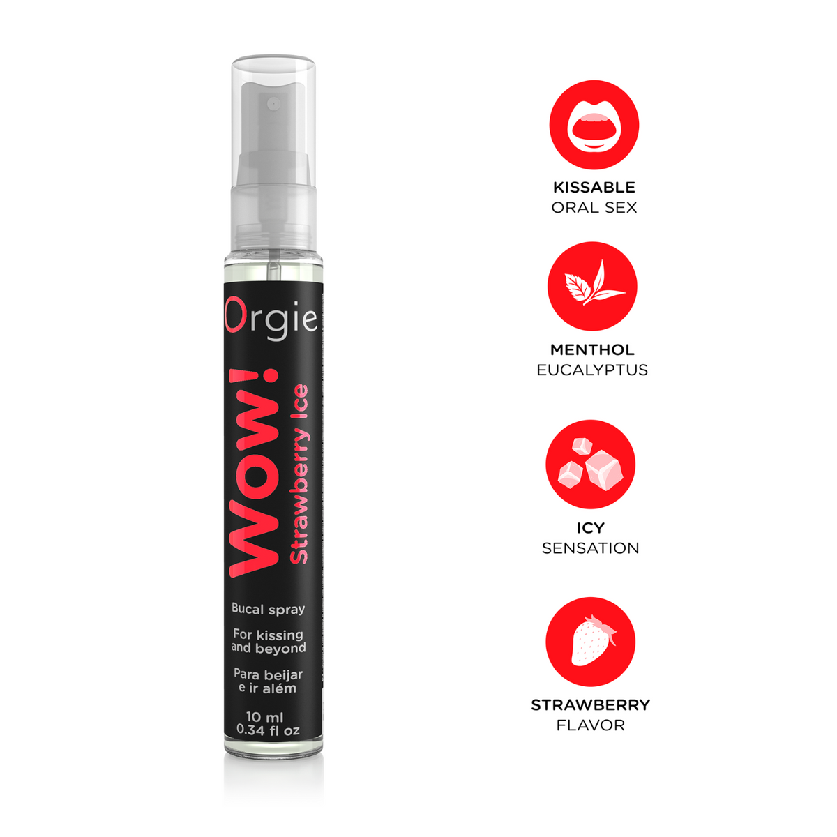 Orgie Wow! Strawberry Ice Bucal Spray 10ml