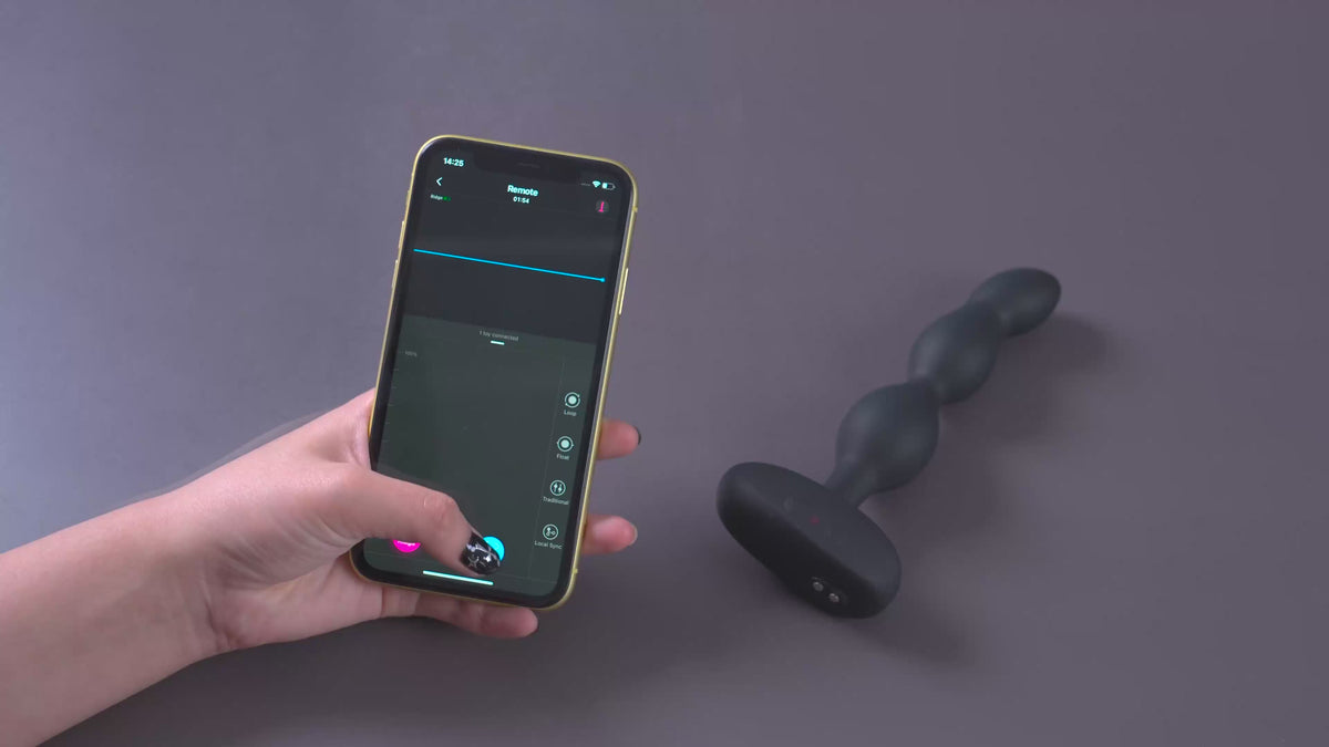A video showcasing app-controlled Lovense Ridge App-Controlled Vibrating and Rotating Anal Beads.