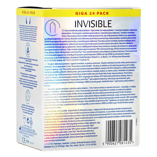 Durex Invisible Sensitive 24 Pack Secondary image