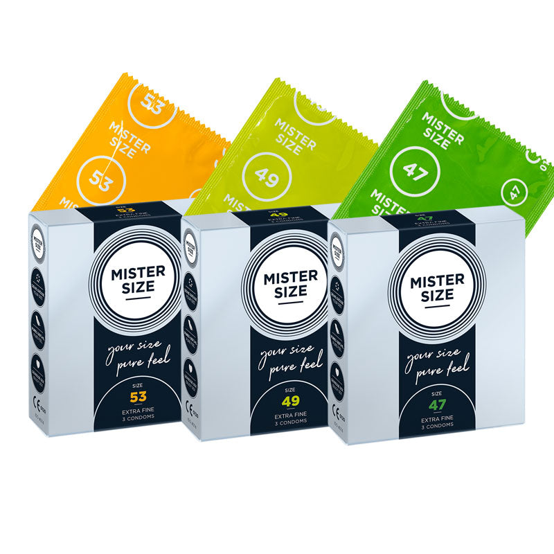 Mister Size Snug Condoms Sampler 3 x 3 Pack Main image