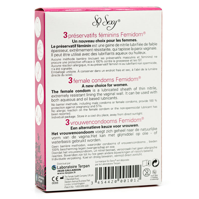 So Sexy Female Condom 3 Pack Secondary image