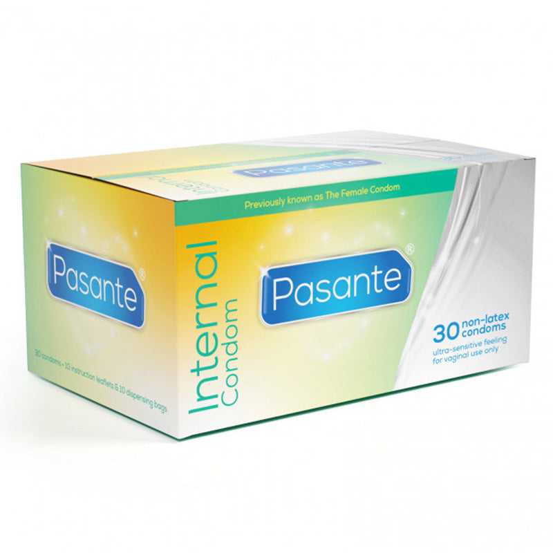 Pasante Internal Box 30 non-latex condoms ultra-sensitive feeling for vaginal use only