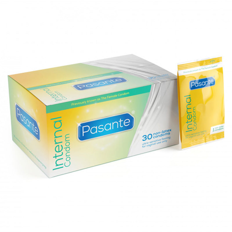 Pasante Internal Box 30 non-latex condoms ultra-sensitive feeling for vaginal use only
